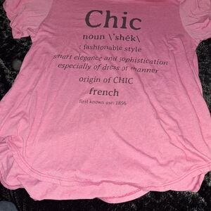 Pink Graphic Tee with Chic Print